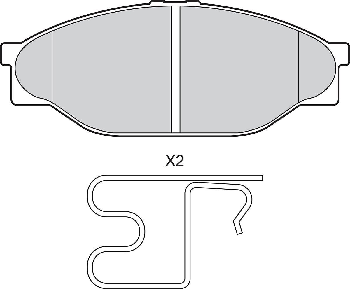 Jeu de 4 plaquettes de frein VALEO ref. 302851